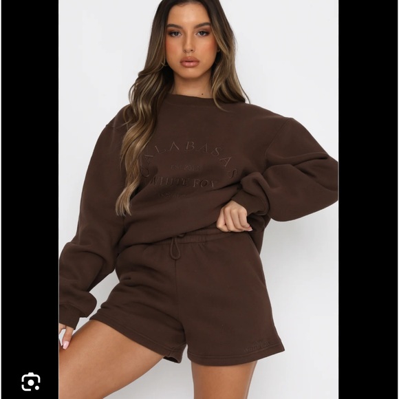 White Fox Boutique Pants - White fox Check It Out Lounge Shorts